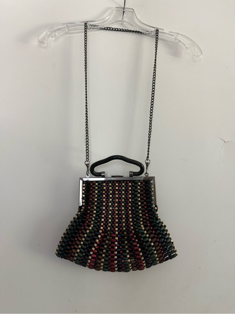 Patricia Nash Almarza Small Forest Bead Wood Clutch/Shoulder Bag - Picture 1 of 8
